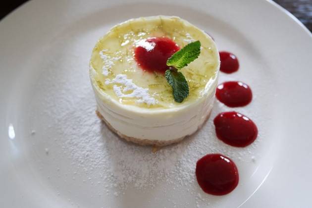 The Trafalgar Tavern, Greenwich in London - Lime Cheesecake