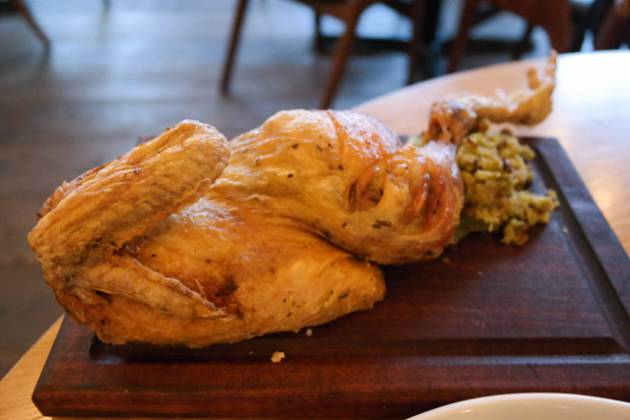 Hixster in Bankside, London - Half a Roast Chicken with Stuffing