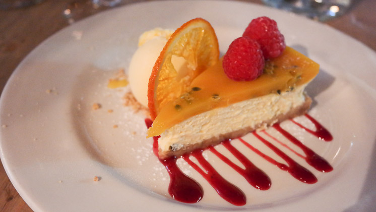 Orange & Passionfruit Cheesecake - The Three Chimneys, Biddenden in Ashford, Kent