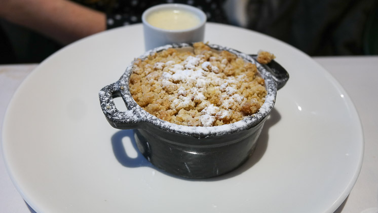 Pink Lady Apple Crumble - The Vine Restaurant in Sevenoaks, Kent