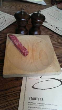 Sophies Steakhouse, Covent Garden in London - Salami nibbles
