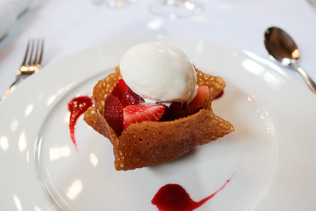 Strawberry Brandy Snap - The Swan at Lavenham,, Suffolk