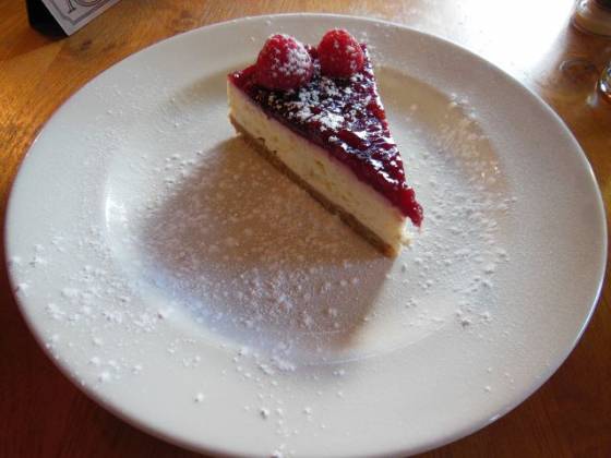 The Royal Oak in Romney Marsh - raspberry cheesecake The Royal Oak in Romney Marsh - raspberry cheesecake
