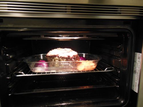Roast beef in the oven!